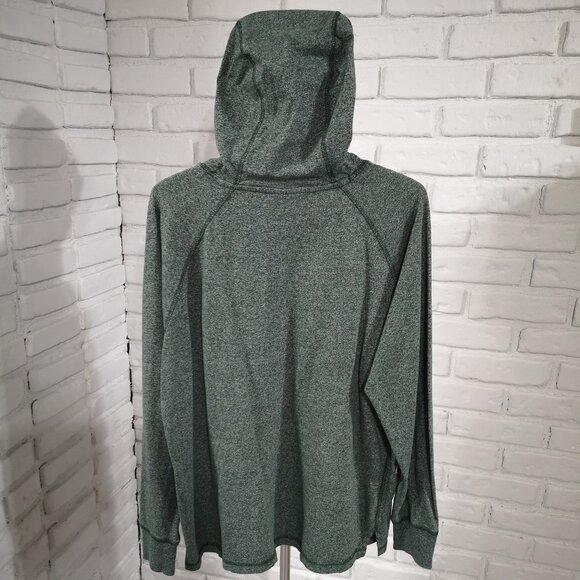 Coastal Culture Ladies Size Large Grey/Green Island Life Drawstring Hoodie - Picture 2 of 8